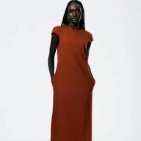 tibi brown dress Perfect Stranger Signature Thin Belt Brown main image 1